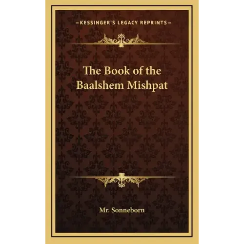 The Book of the Baalshem Mishpat