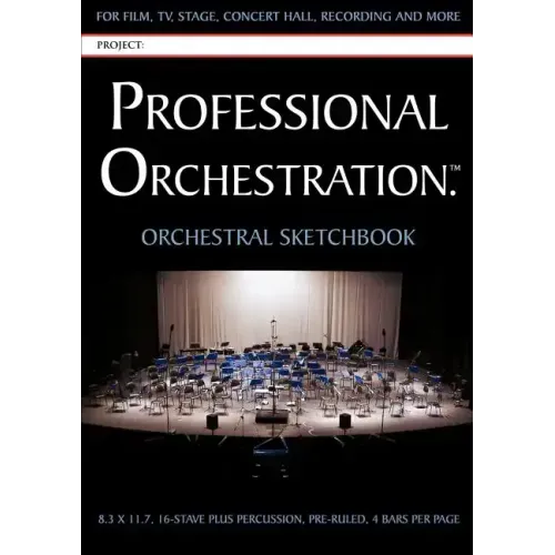 Professional Orchestration 16-Stave Ruled Orchestral Sketchbook
