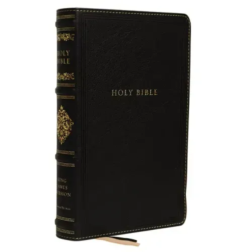 Kjv, Sovereign Collection Bible, Personal Size, Genuine Leather, Black, Thumb Indexed, Red Letter Edition, Comfort Print: Holy Bible, King James Versi