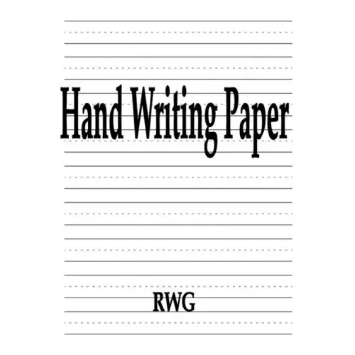 Hand Writing Paper: 100 Pages 8.5" X 11"
