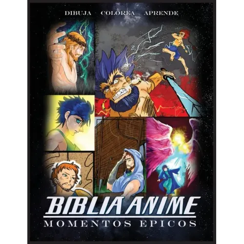 Biblia Anime Momentos Epicos: Libro Para Colorear