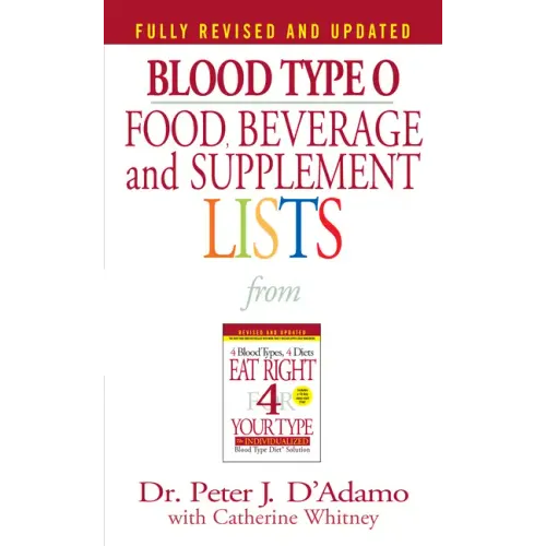 Blood Type O Food, Beverage and Supplement Lists