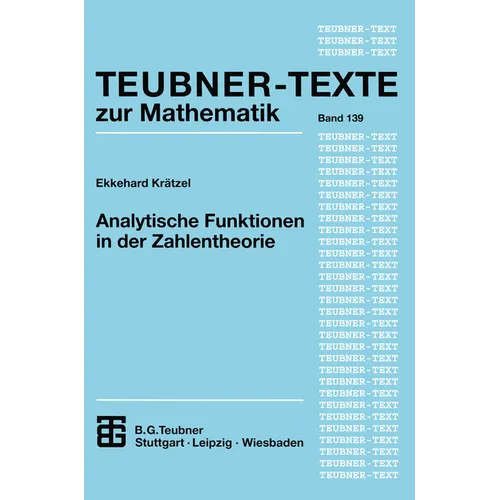 Analytische Funktionen in Der Zahlentheorie