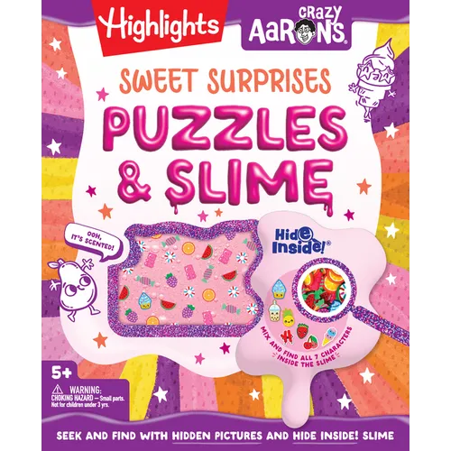 Sweet Surprises Puzzles & Slime: Hidden Pictures Puzzle Book and Non-Toxic Slime Kit with Scented Slime and Slime Mix-Ins for Kids 5 and Up