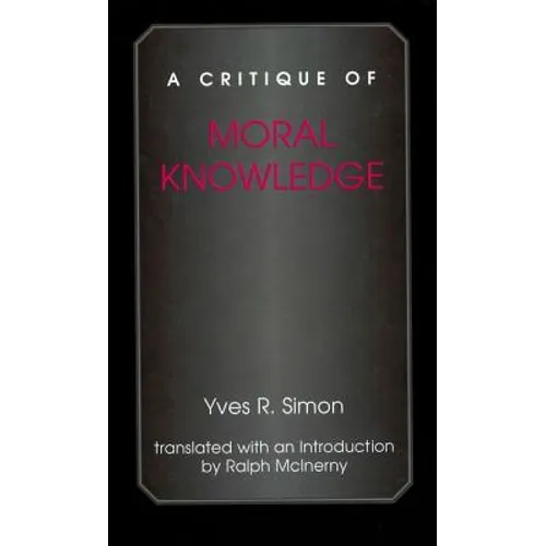 A Critique of Moral Knowledge