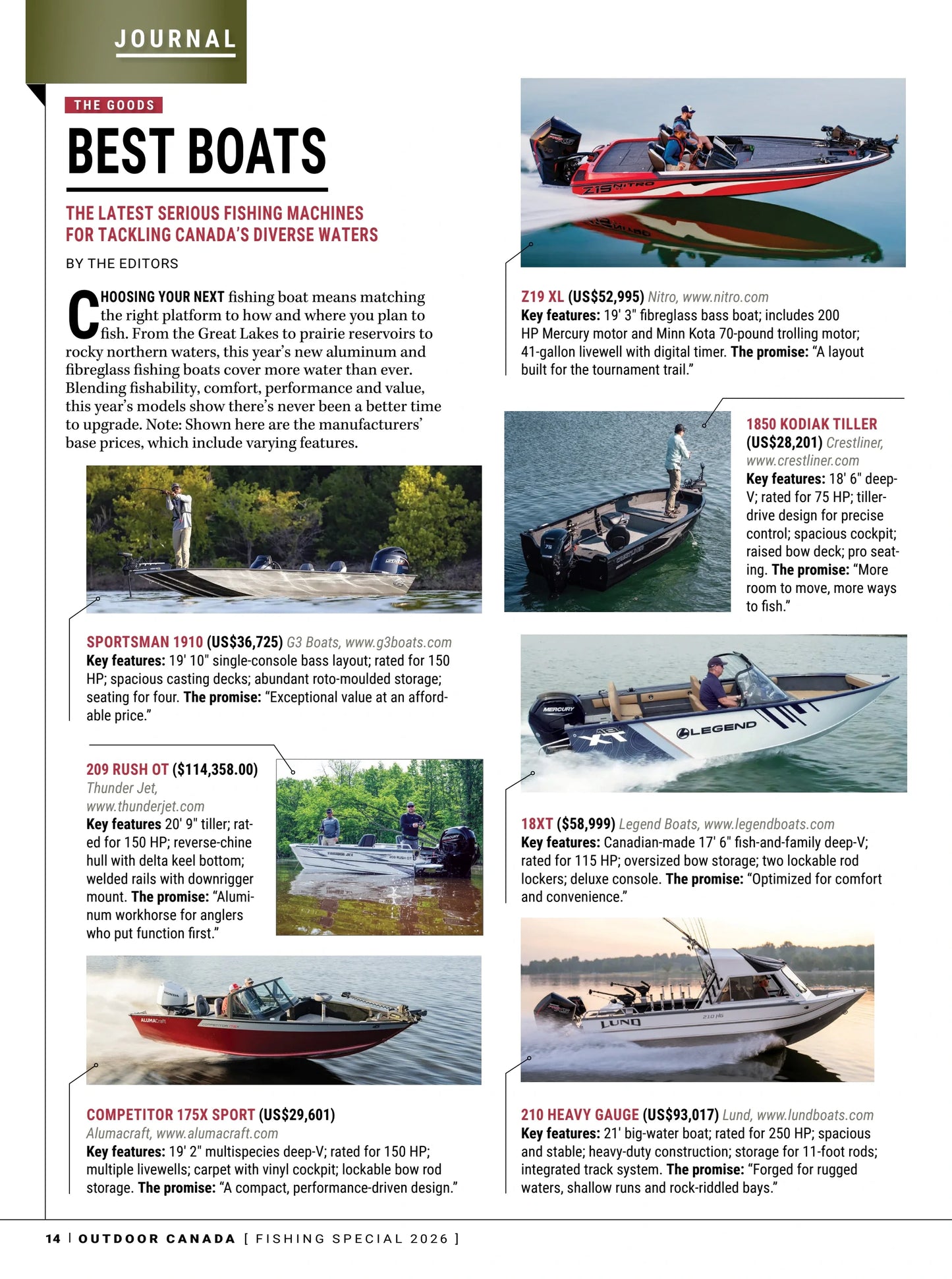 Outdoor Canada - Fishing Special 2026: All-New Tackle Guide, 15 Select Hot Spots, Top Pro Tips, Bowfishing Gear, Backcountry DIY, Monsters Of Mackenzie, Fishing Boats & More!
