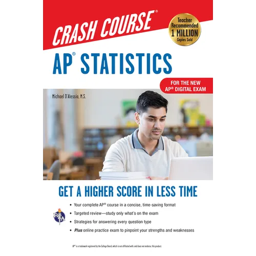 Ap(r) Statistics Crash Course, Book + Online: Get a Higher Score in Less Time