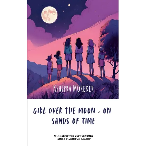 Girl over the moon, on sands of time