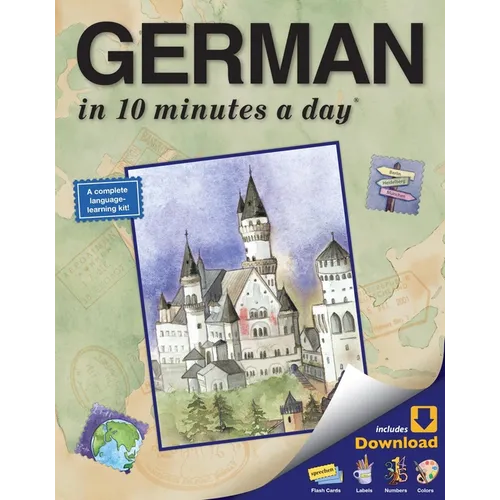 German in 10 Minutes a Day: Language Course for Beginning and Advanced Study. Includes Workbook, Flash Cards, Sticky Labels, Menu Guide, Software, Glo