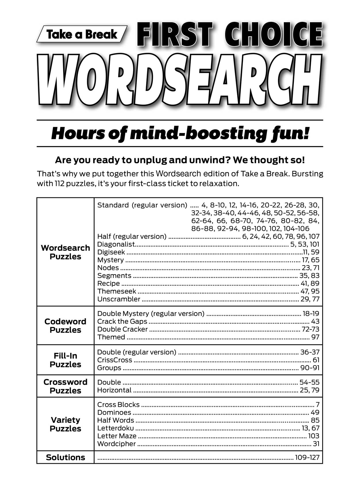 Take a Break - First Choice Word Search: Over 100 Puzzles, Word Game Fun For Everyone!