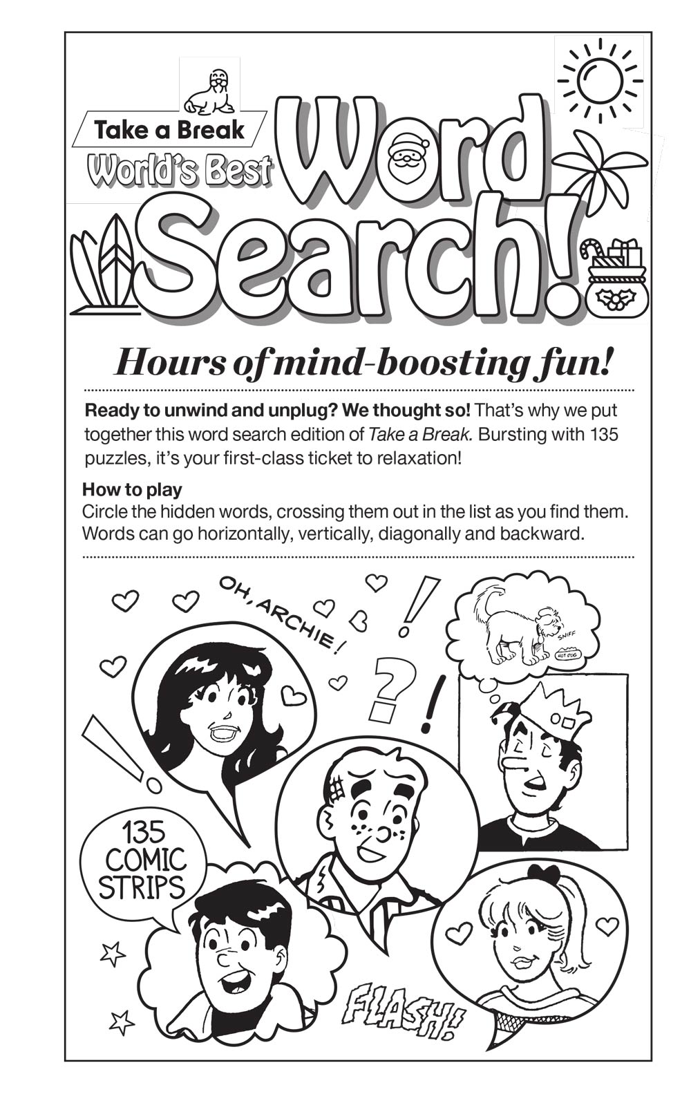 World's Best Puzzle - Word Search 25.07.18: Archie's Holly Jolly Summer, Christmas In July, 134+ Puzzles, Relax & Unwind, Great For Travel & More!