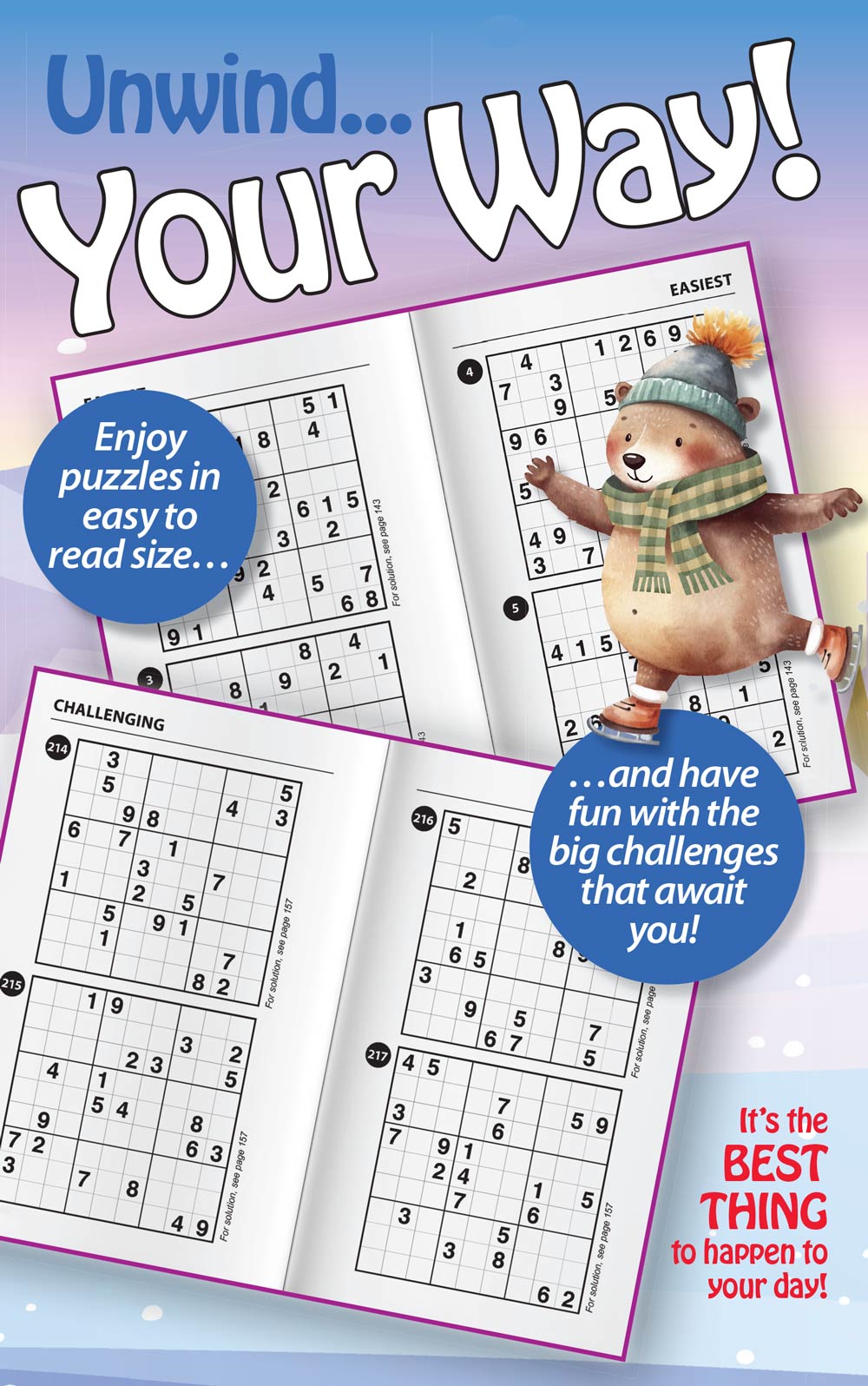 World's Best Puzzle - Sudoku 25.10.31: Large Print, 277 Puzzles, 5 Levels Of Difficulty, Relax & Unwind, Great For Travel, Brain Booster & More!