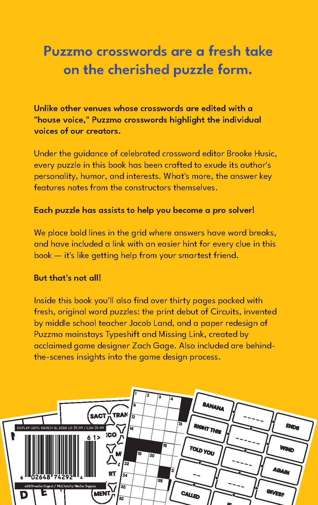 Puzzmo - Crossword Puzzles Volume 1: 100+ Pages Of The Best New Paper Puzzles, Ultimate Brain-Teaser Collection With 10 Exclusive Challenges, Original Word Puzzles, Hours Of Puzzle-Solving Fun & More!