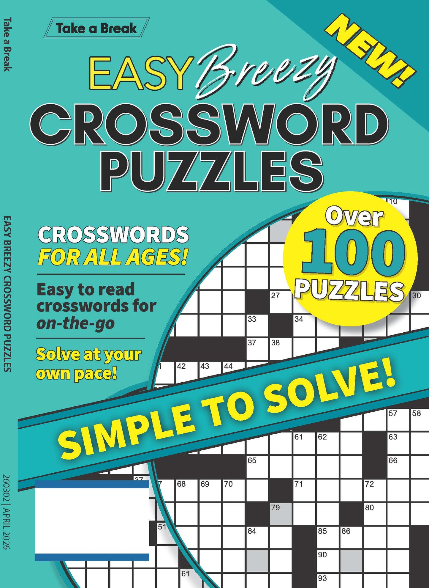 Take a Break - Easy Breezy Crossword 26.01.09: Over 100 Easy Puzzles, Crosswords For All Ages, Simple To Solve, Relax & Unwind, Great For Travel, Brain Booster & More!