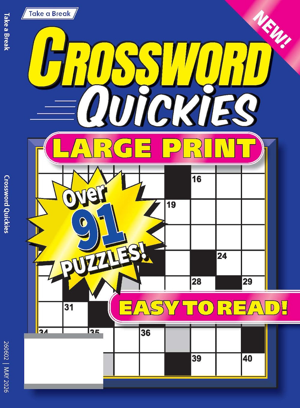 Take a Break - Crossword Quickies 26.01.30: Large Print, Over 91 Puzzles, Easy To Read Puzzles, Relax & Unwind, Quick Puzzles, Sharpen & Boost Your Brain & More!