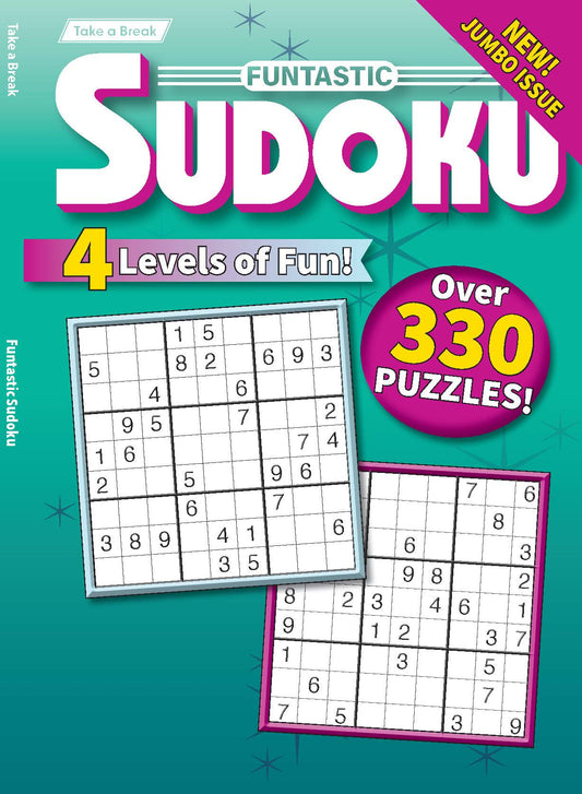 Take a Break - Funtastic Sudoku 26.04.03: Jumbo Issue, 330+ Puzzles & 4 Levels Of Fun, Relax & Unwind, Great For Travel, Long Trips & Quiet Evenings, Daily Brain Training To Sharpen Your Brain & More!