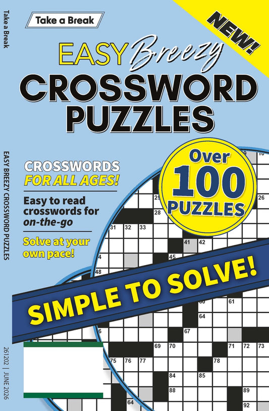 Take a Break - Easy Breezy Crossword 26.04.17: Over 100 Easy Puzzles, Crosswords For All Ages, Simple To Solve, Relax & Unwind, Perfect For On The Go, Solve At Your Own Pace & More!