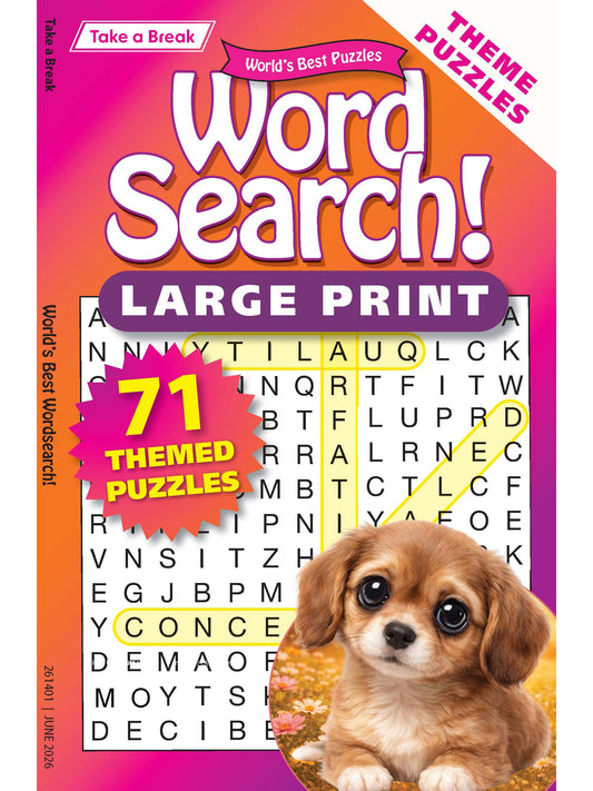 World's Best Puzzle - Word Search 26.03.27: Large Print, 71 Themed Puzzles, Relax & Unwind, Great For Travel, Brain Booster & More
