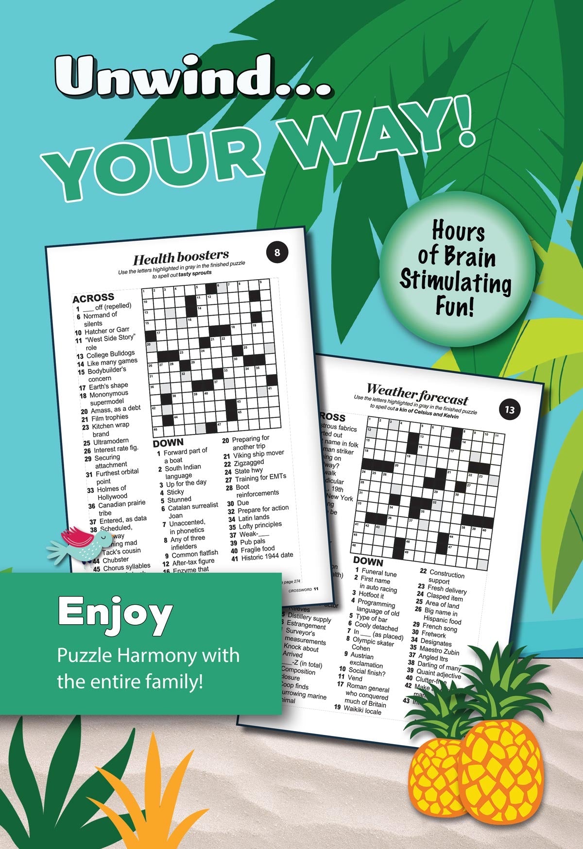 Puzzle Harmony - Crossword Summer Special 2026: Summer Themed Full-Sized Book, 248 Puzzles & Mystery Words In Every Puzzle, Perfect For All Ages, Relax, Unwind, Unplug, De-Stress, Sit Back & Solve!