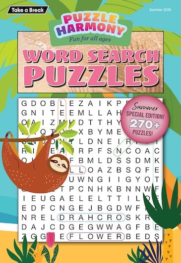 Puzzle Harmony - Word Search Summer Special 2026: Summer Themed Full-Sized Book, 270+ Puzzles, Perfect All Ages, Relax, Unwind, Unplug, De-Stress, Sit Back & Solve!