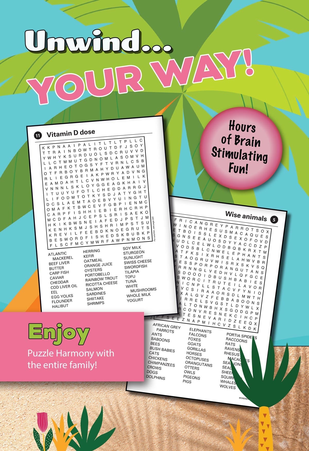 Puzzle Harmony - Word Search Summer Special 2026: Summer Themed Full-Sized Book, 270+ Puzzles, Perfect All Ages, Relax, Unwind, Unplug, De-Stress, Sit Back & Solve!