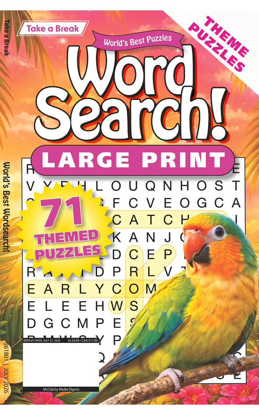World's Best Puzzle - Word Search 26.04.24: Large Print, 71 Themed Puzzles, Relax & Unwind, Great For Travel, Brain Booster & More!
