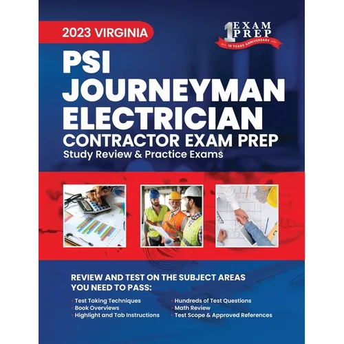 2023 Virginia PSI Journeyman Electrician: 2023 Study Review & Practice Exams