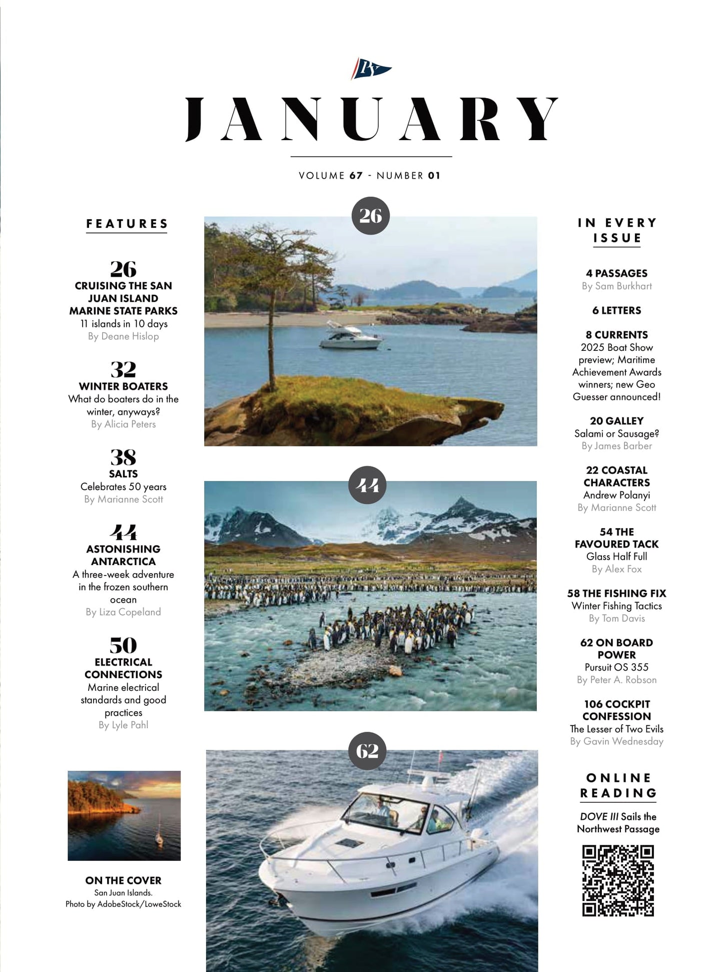 Pacific Yachting - January 2025: Cruising San Juan Island Marine State Parks, Marine Electrical Standards & Practices, Winter Boaters, Antarctica, Cockpit Confessions, Winter Fishing Tactics & More!
