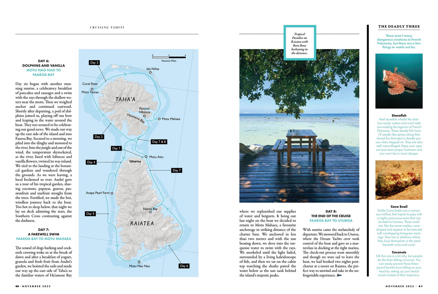 Pacific Yachting - November 2025: Tahiti Treat, South Pacific Charter Guide, Canoe Cove Marina, Technology In Your Marine VHF Radio, Canadian Coast Guard Safety Tips, Old School Fishing Gear & More!
