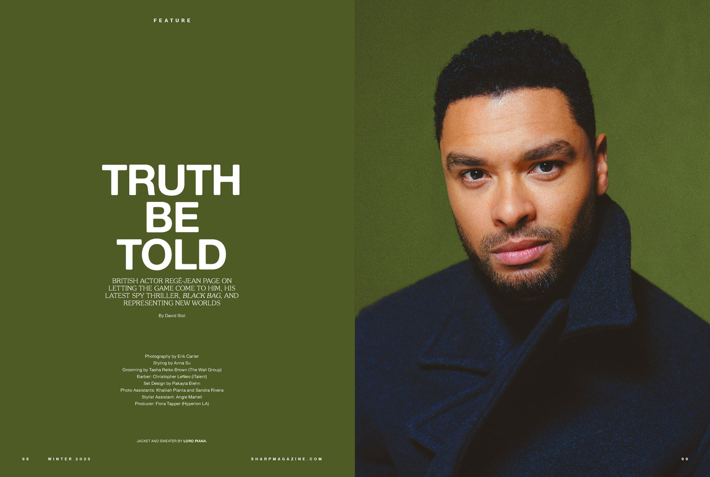 Sharp Magazine - Winter 2025: Regé-Jean Page Stays The Course, Power Plays With William Nylander, Holiday Gifts That Go The Extra Mile & More!