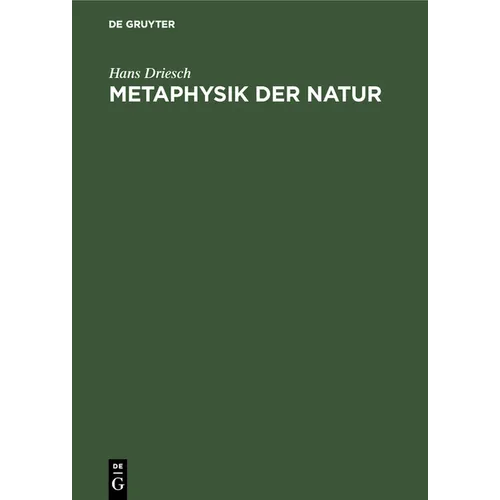 Metaphysik Der Natur