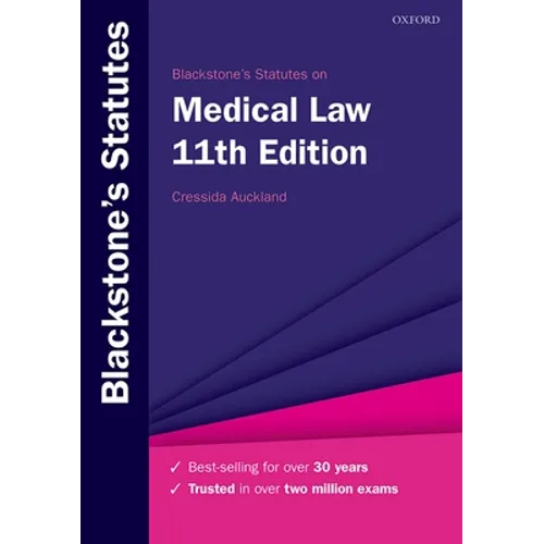 Blackstone's Statutes on Medical Law