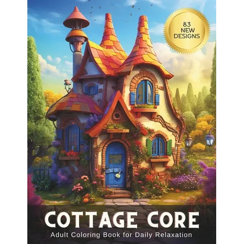 Cottage Core Adult Coloring Book: Adult Coloring Book for Daily Relaxation