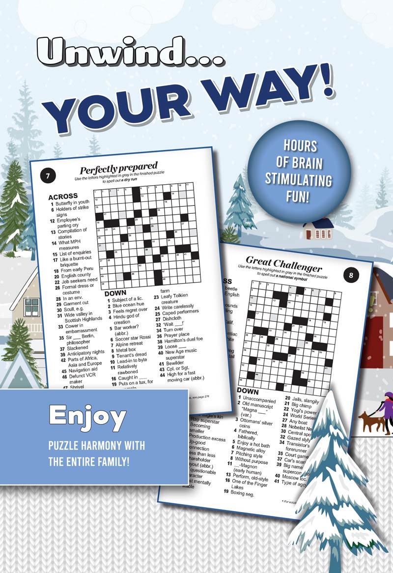 Puzzle Harmony - Crossword Winter 2025 Special: Over 248 Winter Themed Puzzles & Mystery Words In Every Puzzle, Perfect For All Ages, Crossword Book, Relax, Unwind, Unplug, De-Stress, Sit Back & Solve!