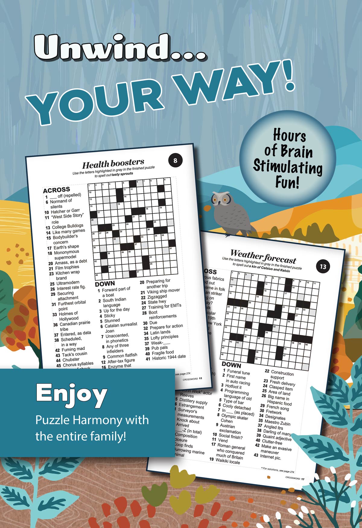 Puzzle Harmony - Crossword Nature's Beauty Special: 248 Nature Themed Puzzles, Plus Mystery Words In Every Puzzle, Full-Sized Book, Perfect For All Ages, Relax, Unwind, De-Stress, Sit Back & Solve!