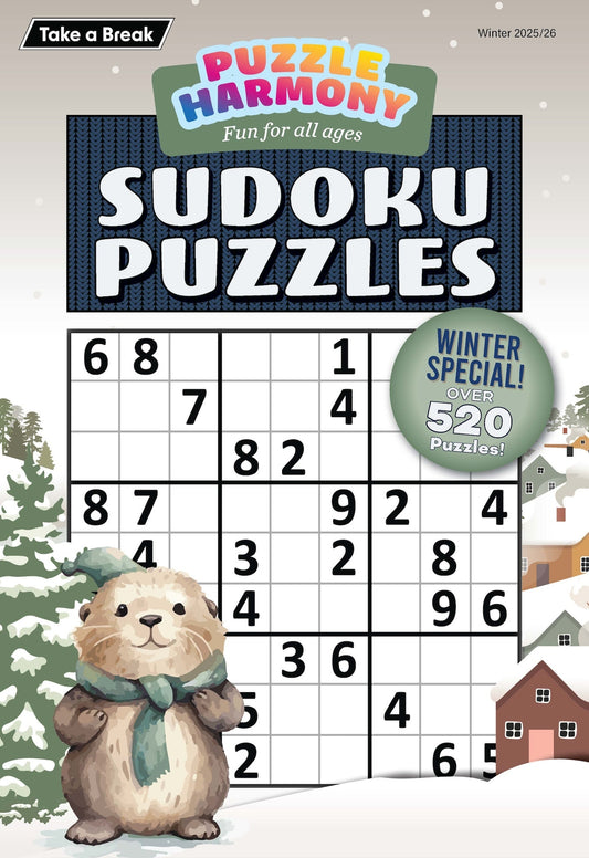 Puzzle Harmony - Sudoku Winter 2025 Special: Over 520 Winter Themed Puzzles, Perfect For All Ages, Sudoku Puzzles, Relax, Unwind, Unplug, De-Stress, Sit Back & Solve!
