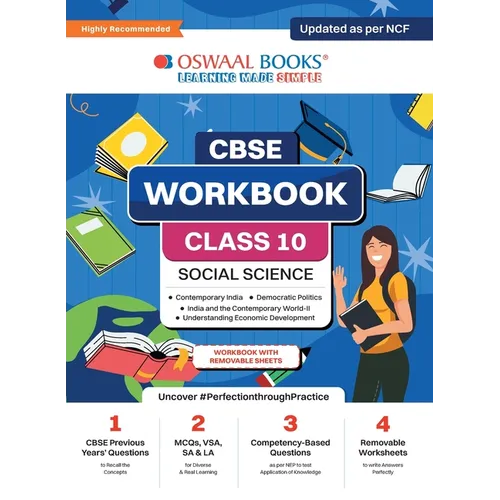 Oswaal CBSE Workbook Social Science Class 10 Updated as per NCF For better results For 2024 Exam