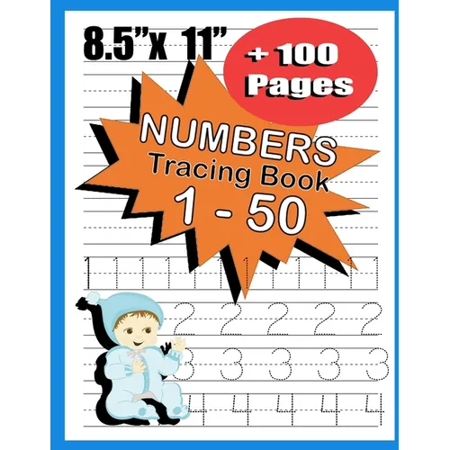 Number Tracing Book 1-50: number tracing workbook for toddlers, workbook for preschoolers, number tracing book for preschoolers and kids ages 3-
