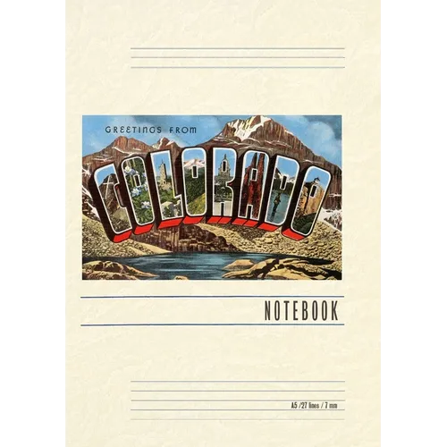 Vintage Lined Notebook Greetings from Colorado