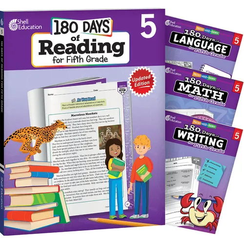 180 Days(tm) Reading, Math, Writing, & Language for Grade 5: 4-Book Set: Practice, Assess, Diagnose