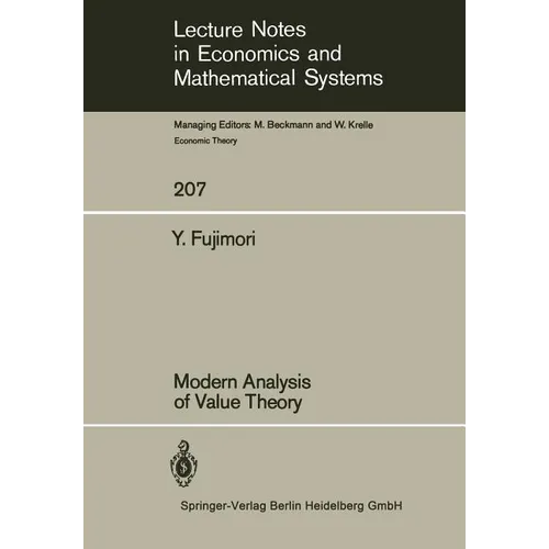 Modern Analysis of Value Theory