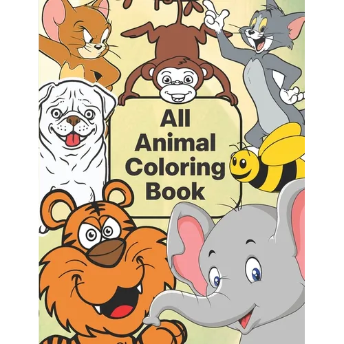 All animal coloring book: kids animal coloring book