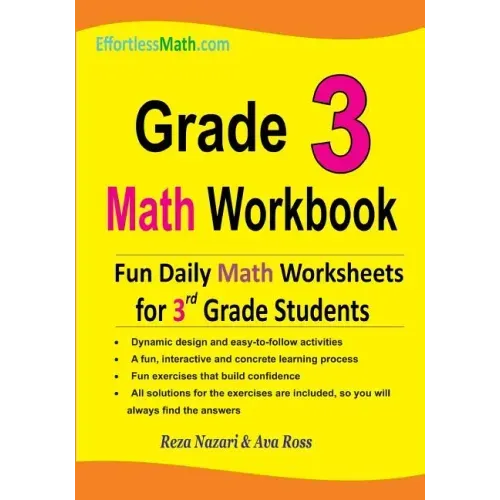 Grade 3 Math Workbook: Fun Daily Math Worksheets for 3rd Grade Students