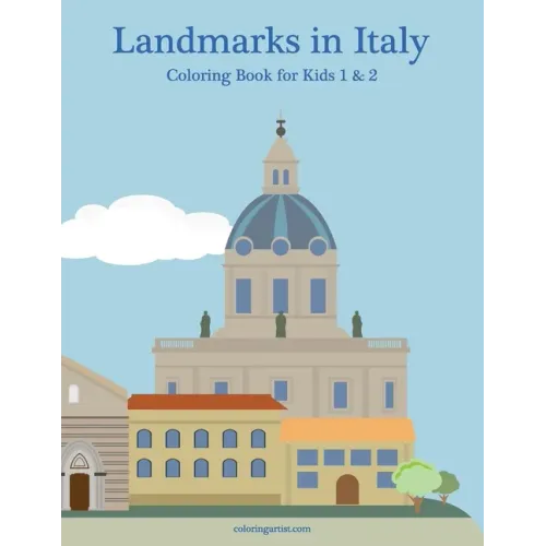 Landmarks in Italy Coloring Book for Kids 1 & 2
