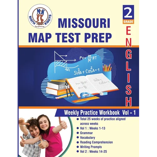 Missouri Assessment Program (MAP), 2nd Grade ELA Test Prep: Weekly Practice Work Book, Volume 1