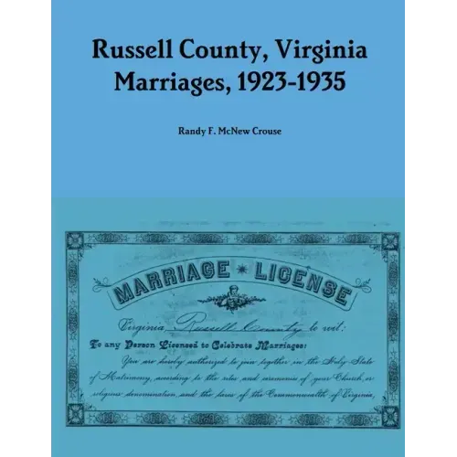 Russell County, Virginia Marriages, 1923-1935