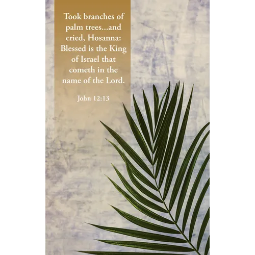 Palm Sunday Bulletin: In the Name of the Lord (Package of 100): John 12:13 (Kjv)