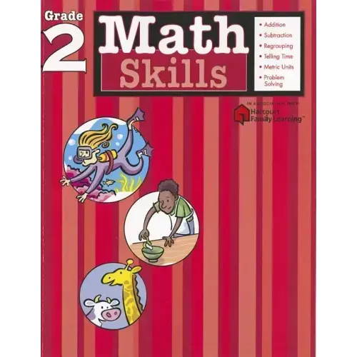 Math Skills: Grade 2 (Flash Kids Harcourt Family Learning)