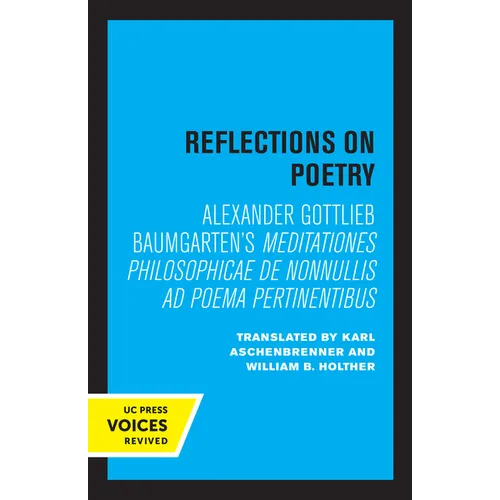 Reflections on Poetry: Meditationes Philosophicae de Nonnullis AD Poema Pertinentibus