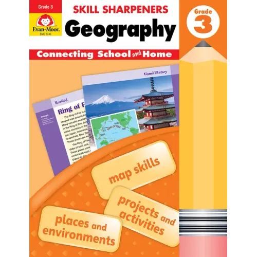 Skill Sharpeners: Geography, Grade 3 Workbook